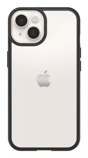 OtterBox React Case for iPhone 14, Shockproof, Drop proof, Ultra-Slim, Protective Thin Case, Tested to Military Standard, Antimicrobial Protection, Black Crystal, No retail packaging