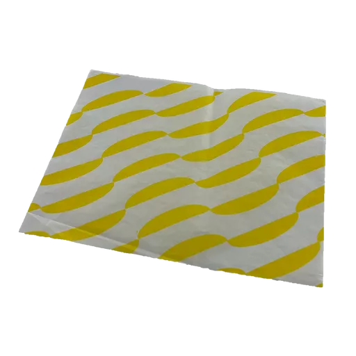 250 x 320mm Burger Wrap Yellow Stripe