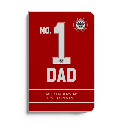 Brentford FC No.1 Dad A5 White Lined Notebook