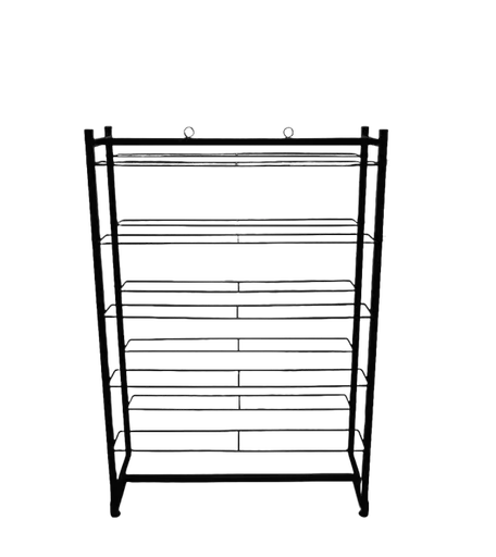 10 Tier Black Shoe Rail Rack