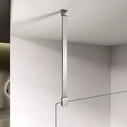 8mm Walk In Ceiling Support Bar Chrome
