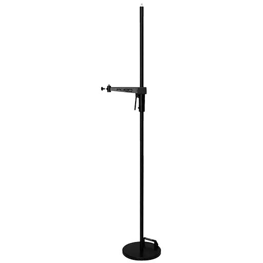 Foba Lamp stand on support plate, 1.6 m with sliding clamp CEONO