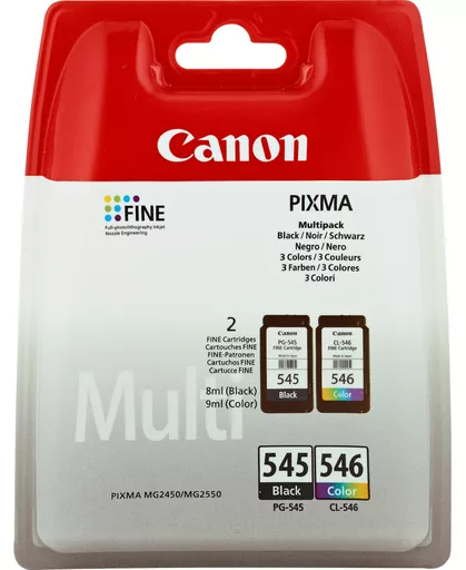 Canon 8287B006/PG-545CL546 Printhead cartridge multi pack black + color, 2x180 pages ISO/IEC 24711 Pack=2 for Canon Pixma MG 2450