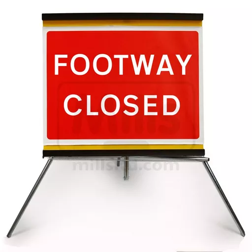 Footway Closed Collapsible Road Sign - 600 x 450mm