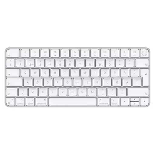 Apple Magic keyboard USB + Bluetooth Swedish Aluminium, White