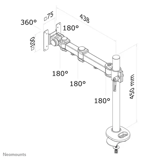 Neomounts monitor arm desk mount