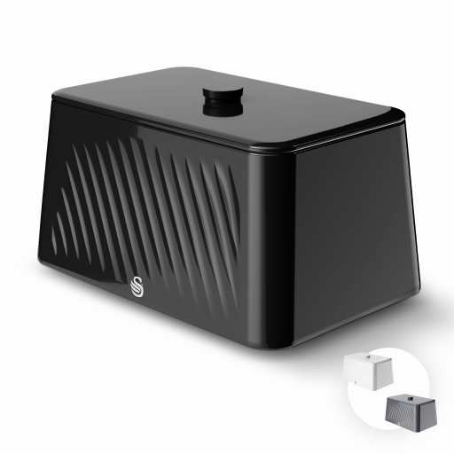 Swan Black Windsor Bread Bin