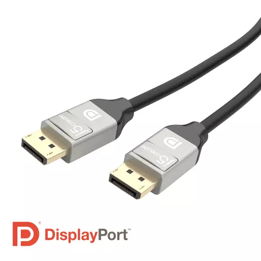 j5create JDC42 4K DisplayPort™ Cable, Black and Grey, 1.8 m