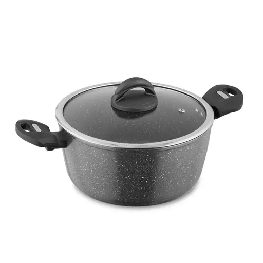 Tour Cerasure Casserole anti-adhésive avec couvercle en verre, Céramique,  graphite, 1.8 Litre