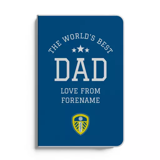Leeds United FC World's Best Dad A5 White Lined Notebook