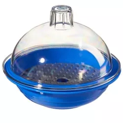 Desiccator, 150MM, Autoclavable Polypropylene, Blue body with clear polycarbonate cover