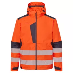 SYH-057D-System-Hi-Vis-Eco-Orange-Navy-Insulated-Jacket-Front straight on With Segmented Tape.png