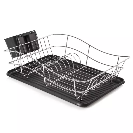 Essentials Dish Rack With Tray Housewares Tower Housewares