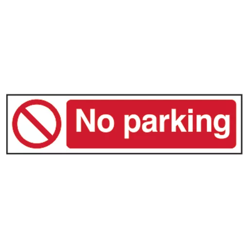 ASEC `No Parking` Sign 200mm x 50mm