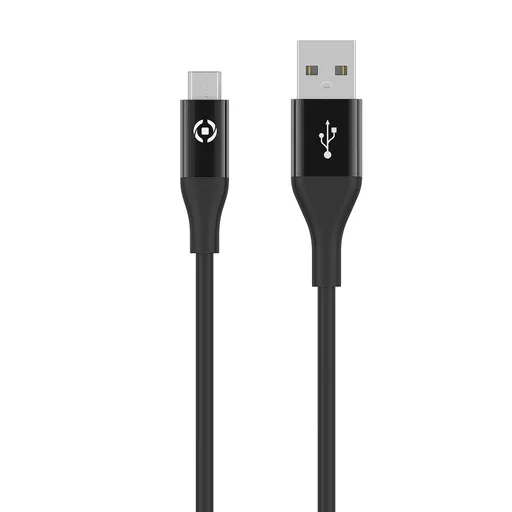 Celly USBMICROCOLORBK USB cable USB 2.0 1 m USB A Micro-USB B Black