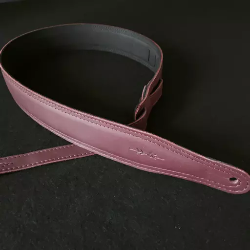 GS61 Wine Red Leather Guitar Strap - old stock