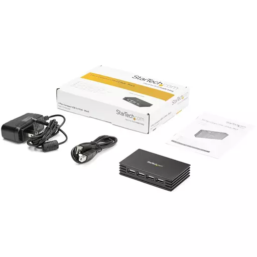 StarTech.com 4 Port Black USB 2.0 Hub