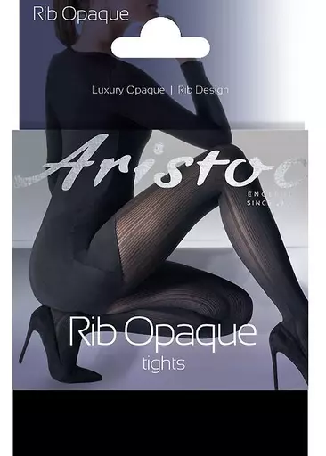 Aristoc RIB OPAQUE TIGHTS   Navy & Black