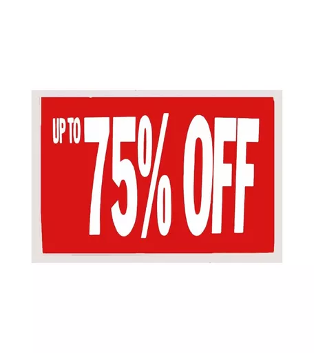 'Up to 75% Off' Poster-  787mm x 533mm