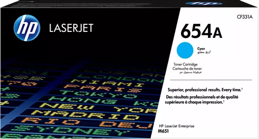 HP CF331A/654A Toner cartridge cyan, 15K pages ISO/IEC 19798 for HP Color LaserJet M 651