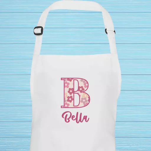 Personalised Adult Flower Design Apron