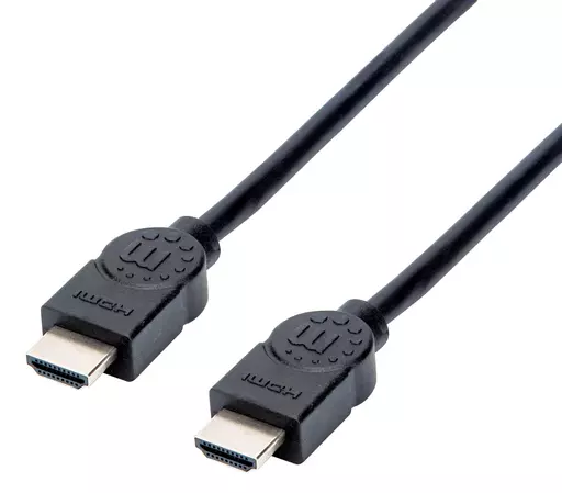 Manhattan HDMI Cable, 4K@30Hz (High Speed), 1.5m, Male to Male, Black, Equivalent to HDMM150CM, Ultra HD 4k x 2k, Fully Shielded, Gold Plated Contacts, Lifetime Warranty, Polybag