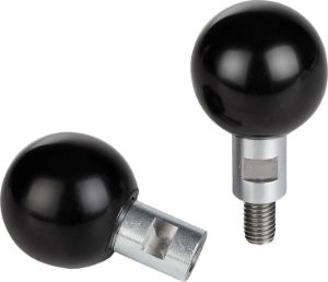 K0726 Revolving Handles In Plastic & Steel Size M6-M12