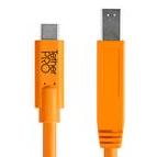 TetherPro USB-C to 3.0 Male B, 4.6M Cable Black or Orange Swatch