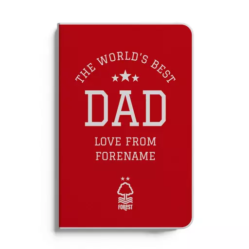 Nottingham Forest FC World's Best Dad A5 White Lined Notebook
