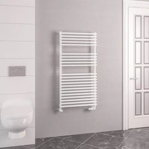 Rowsham 1200 x 600mm Towel Rail Matt White