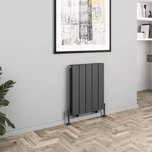 Queenswood 600 x 485 Aluminium Radiator Matt Anthracite