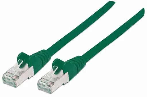 Intellinet Network Patch Cable, Cat7 Cable/Cat6A Plugs, 20m, Green, Copper, S/FTP, LSOH / LSZH, PVC, RJ45, Gold Plated Contacts, Snagless, Booted, Lifetime Warranty, Polybag