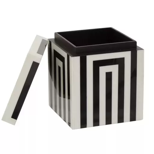 Decorative Box, Andrea, Black & White, Small