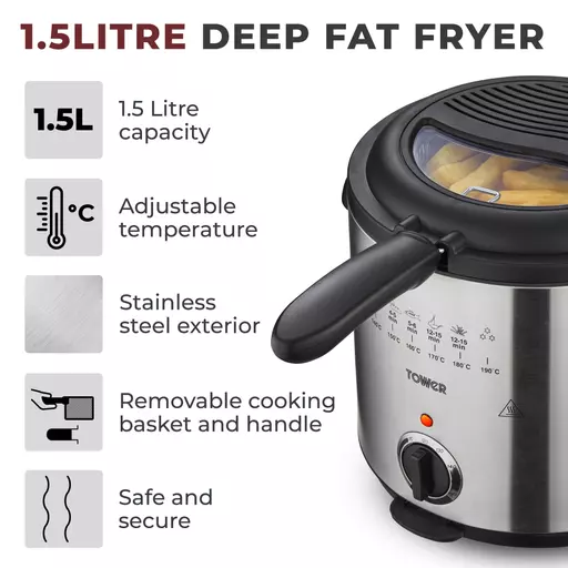 Tower Deep Fat Fryer 1.5 Litre - Tesco Groceries