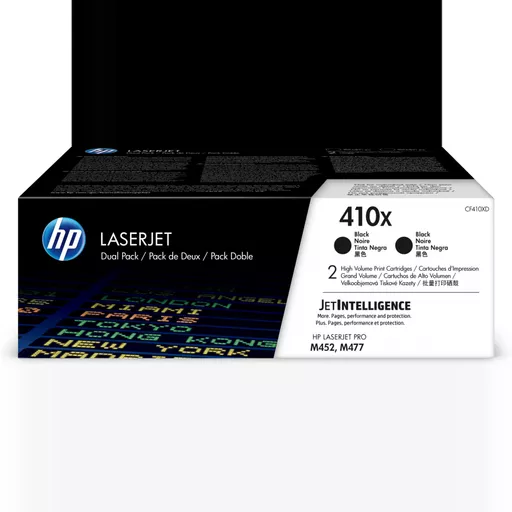 HP CF410XD/410X Toner cartridge black high-capacity twin pack, 2x6.5K pages ISO/IEC 19798 Pack=2 for HP Pro M 452