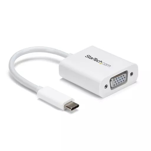 StarTech.com USB-C to VGA Adapter - White