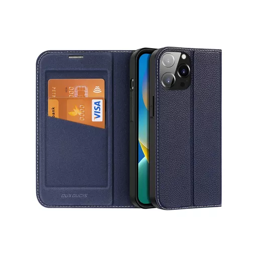 Dux Ducis - Skin X Wallet for iPhone 14 Pro Max - Blue