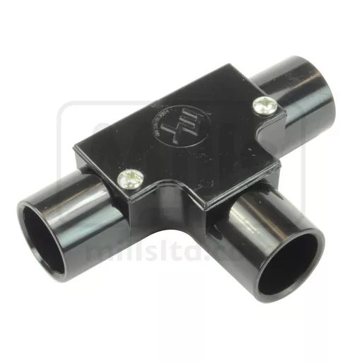 Marshall-Tufflex Round PVC Conduit Inspection Tee - Black