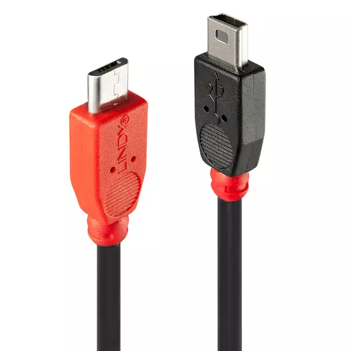 Lindy USB 2.0 Cable Micro-B/ Mini-B OTG, 0.5m