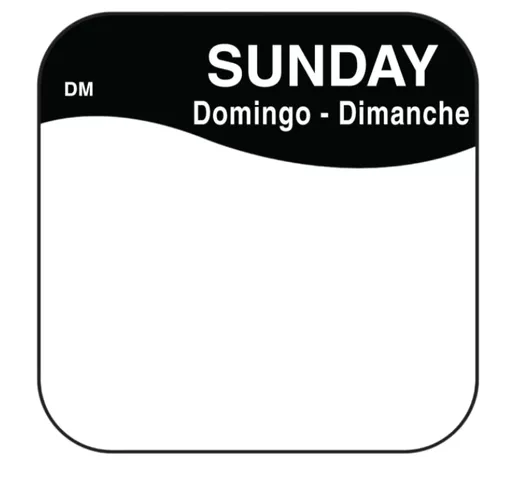 25mm Removable Square Sunday Label