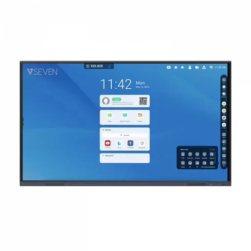 V7 IFP6501- interactive whiteboard 165.1 cm (65") 3840 x 2160 pixels Touchscreen Black