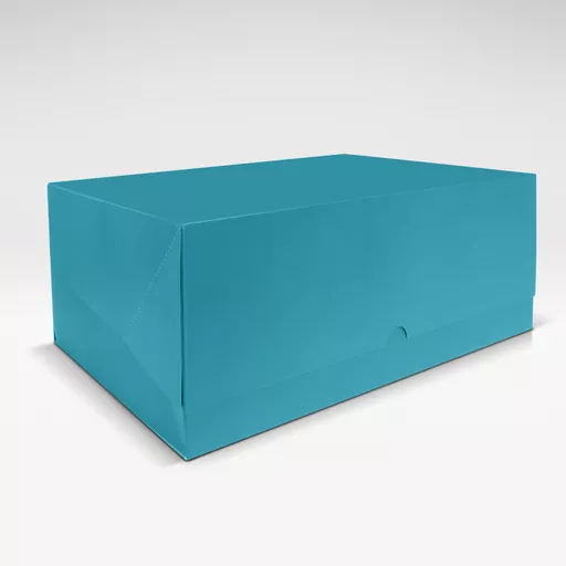 teal matt laminated flexible gift box 355x250x140mm