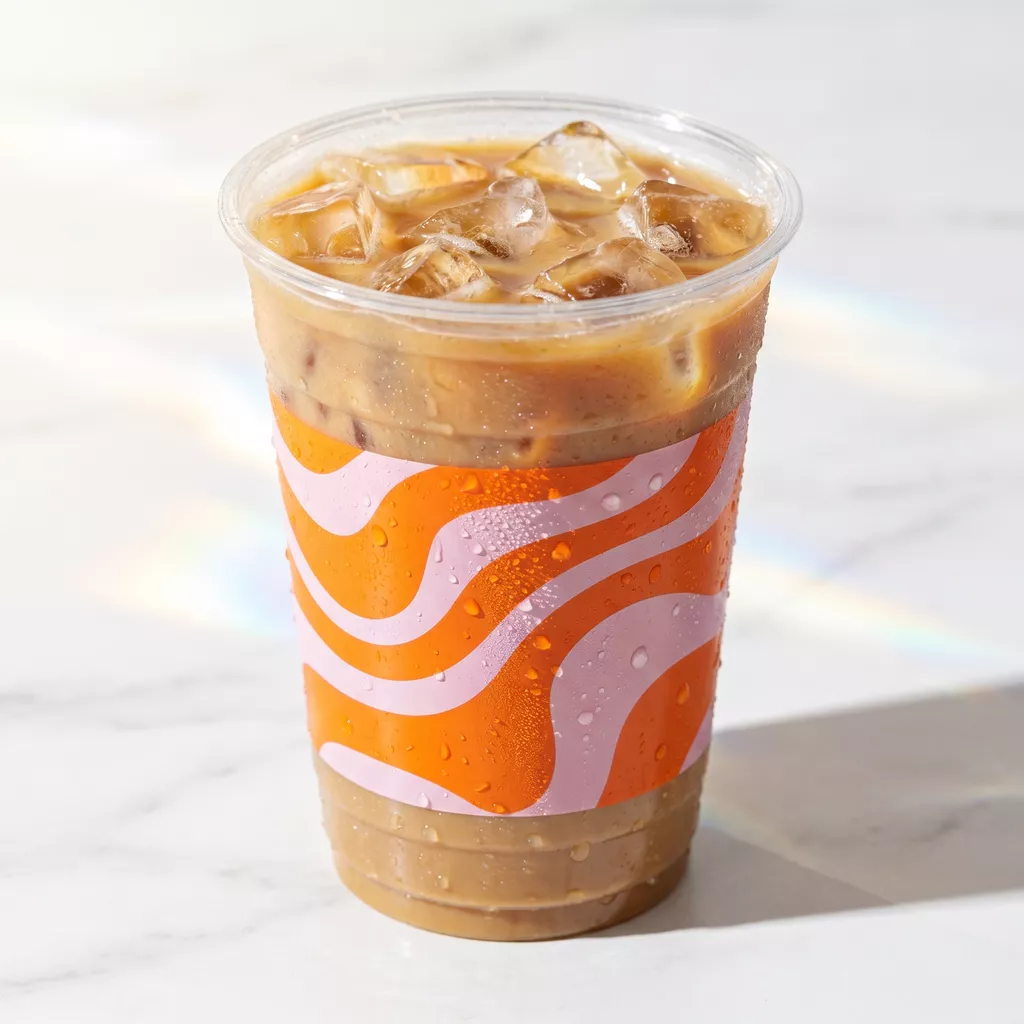 Custom printed rPET clear cold cup for iced drinks