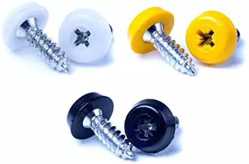 Moulded Head Number Plate Screws 3/4" (Pack of 100 pcs) - (Various)