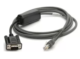 Zebra CBA-R10-S07ZBR serial cable Black 2.13 m DB9 RJ-45