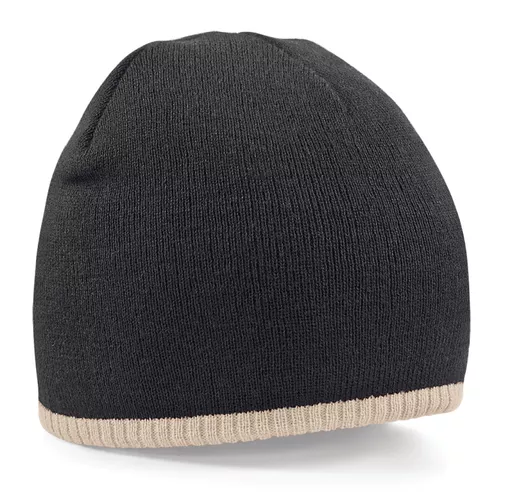 Two-Tone Pull On Beanie