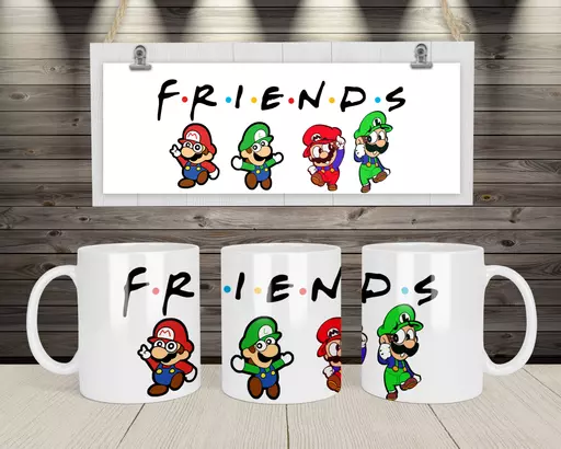 Personalised Mario Mug For Friends - Add Names