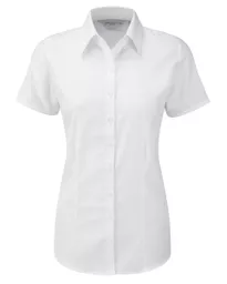 Ladies' Short Sleeve Herringbone Shirt