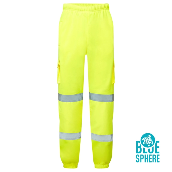 Picture of Supertouch Blue Sphere Supertouch Eco Hi Vis Yellow Jogging Bottoms