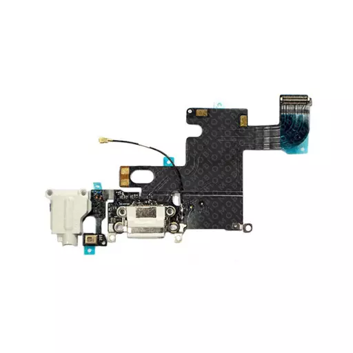 Charging Port Flex Cable (White) (CERTIFIED) - For iPhone 6